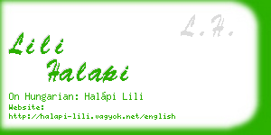 lili halapi business card