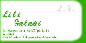 lili halapi business card